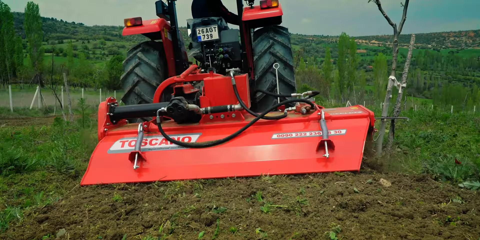 TOSCANO | Garden Type Rotary Tiller – Sensor Skid | Model 1650, 1900 & 2150 | Work Width 4.95 To 7.41 Feet | HorsePower 45-70 HP | For Tractor