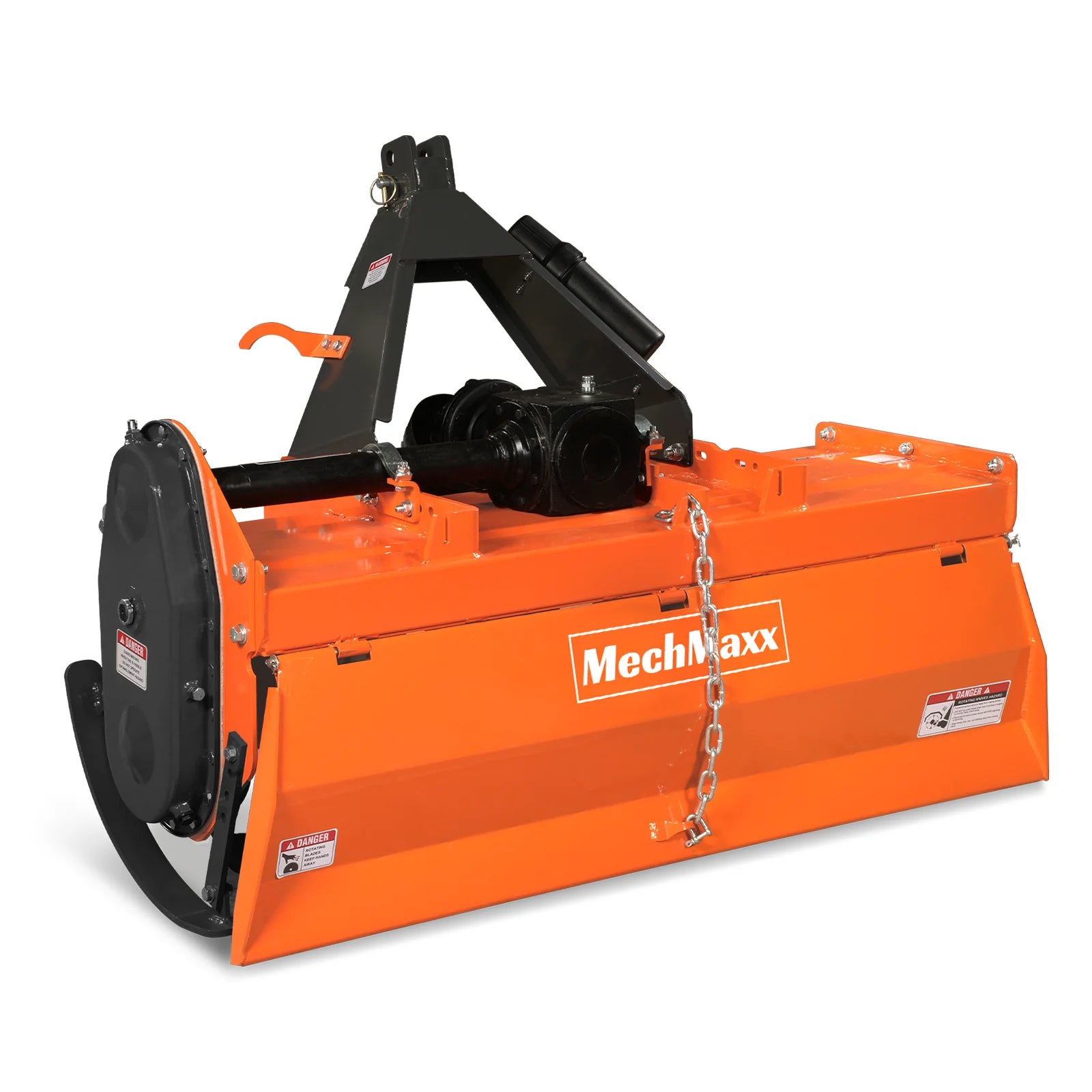 4.5FT 3-Point Gear Drive Rotary Tiller, 25-45HP Tractor, PTO Shaft Included (With Slip Clutch), Cat. 1 Hookup , RT450