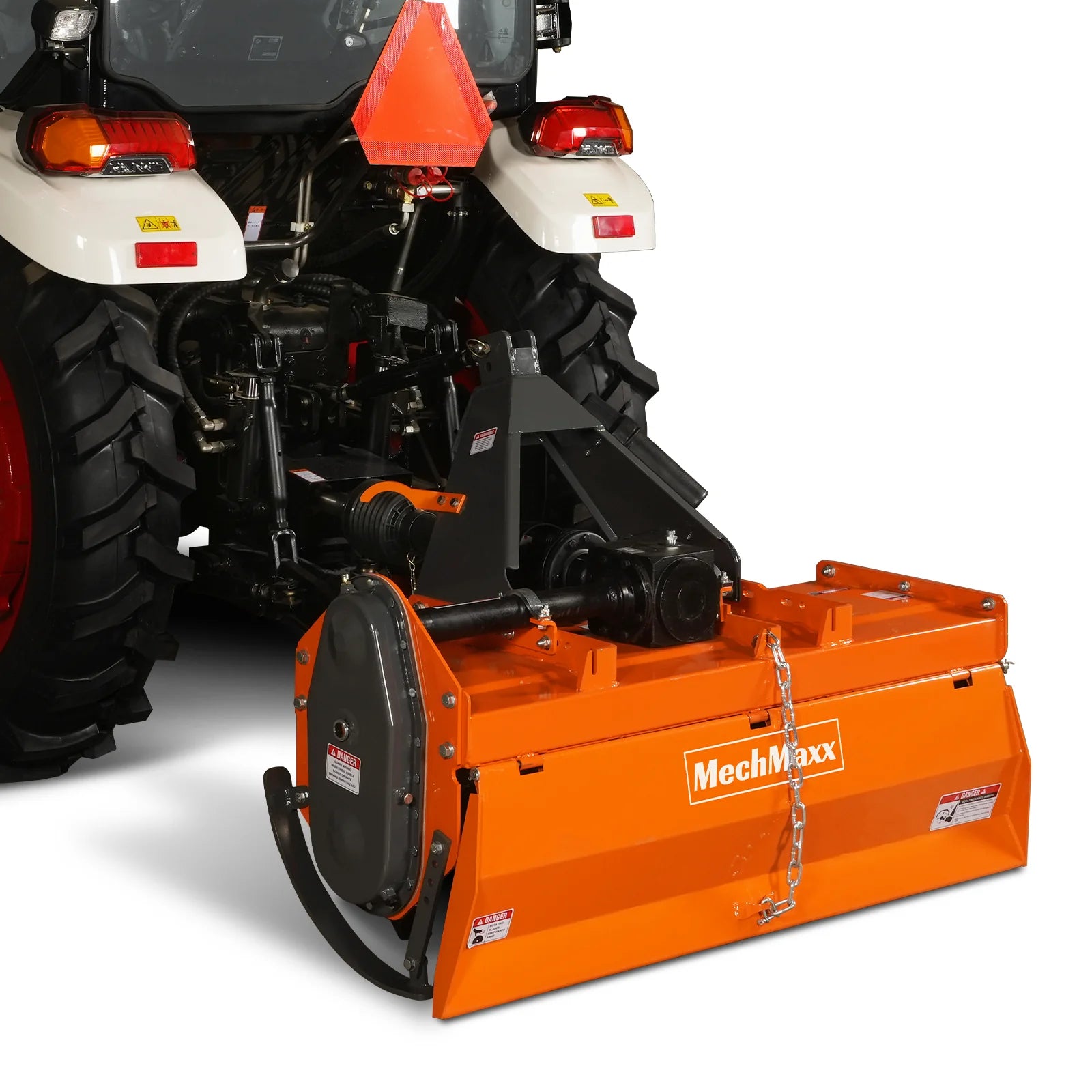 4.5FT 3-Point Gear Drive Rotary Tiller, 25-45HP Tractor, PTO Shaft Included (With Slip Clutch), Cat. 1 Hookup , RT450