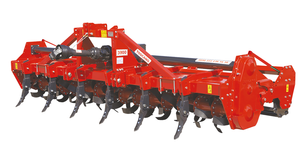 TOSCANO | Heavy Duty Rotary Tiller | Model 3400, 3650, 3900, 4300, 4800, 5300 & 5800 | Work Width 11 To 18.7 Feet | Horsepower 110-300 HP | For Tractor