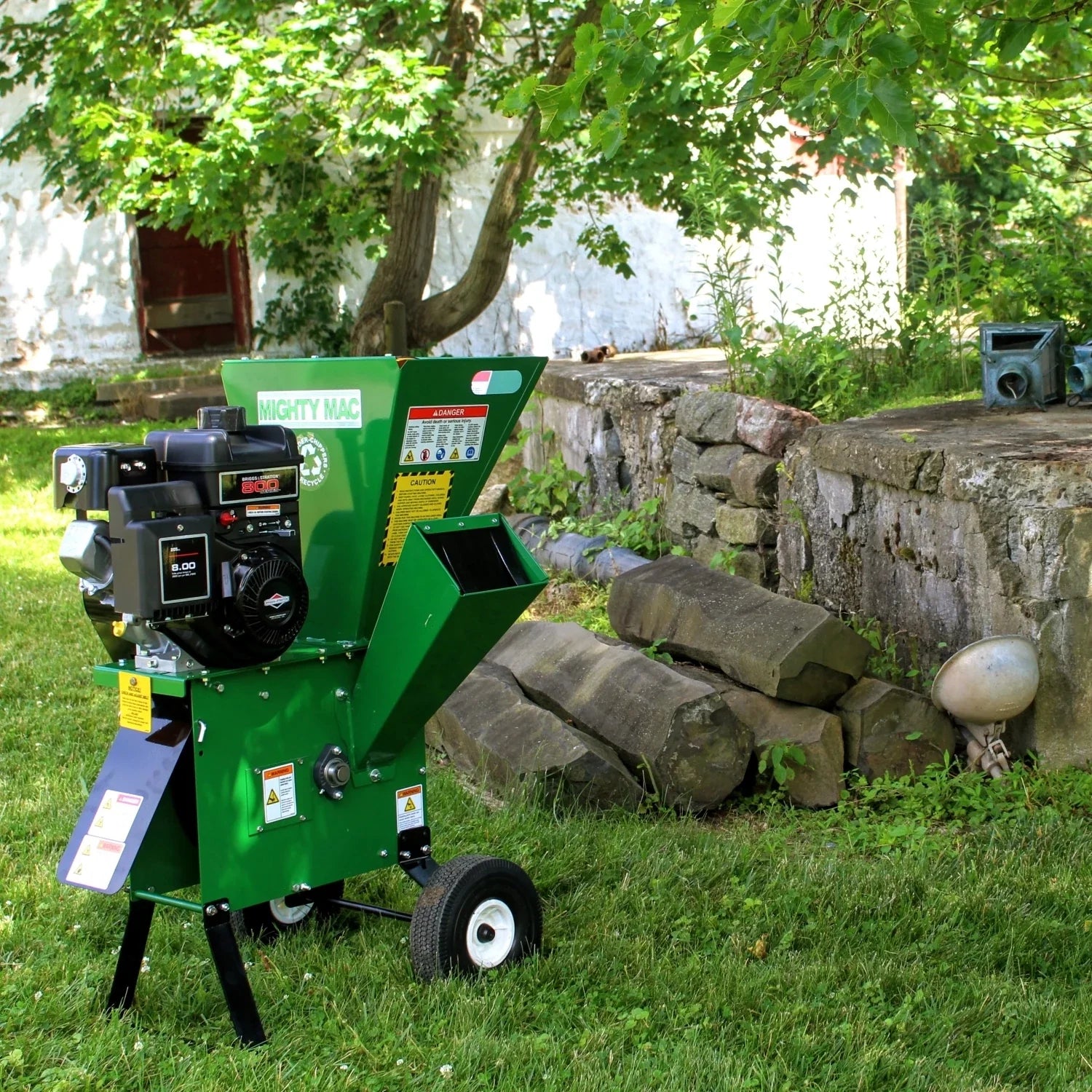 Mighty Mac™ Wood Chipper Shredder 3” Max Capacity -  Briggs OHV Engine (SC800)