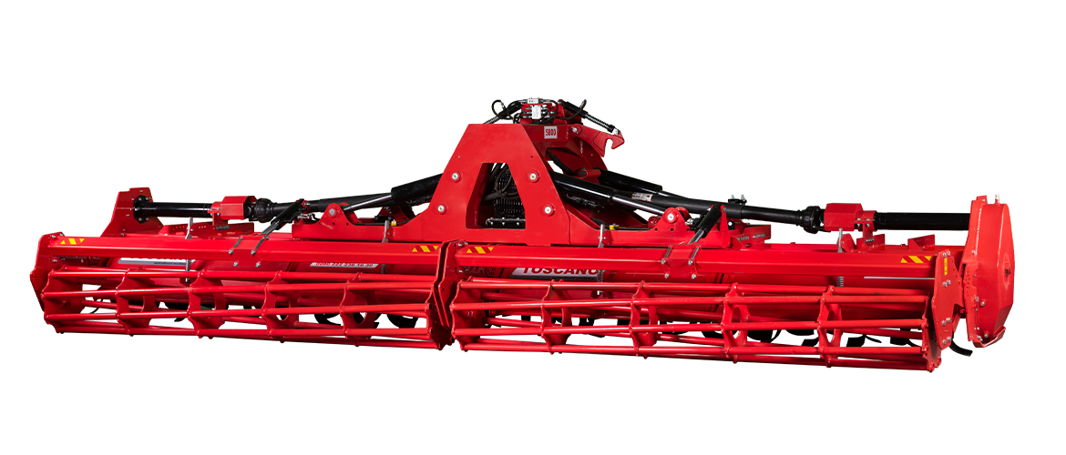 TOSCANO | Folding Rotary Tiller | Model 5300 & 5800 | Work Width 17 To 18.7 Feet | HorsePower 180-300 HP | For Tractor