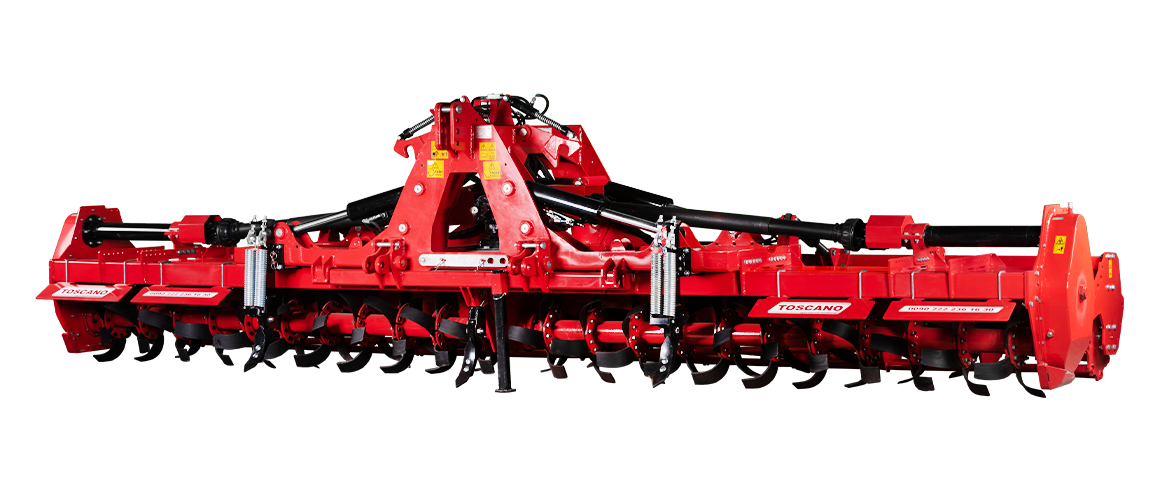 TOSCANO | Folding Rotary Tiller | Model 5300 & 5800 | Work Width 17 To 18.7 Feet | HorsePower 180-300 HP | For Tractor