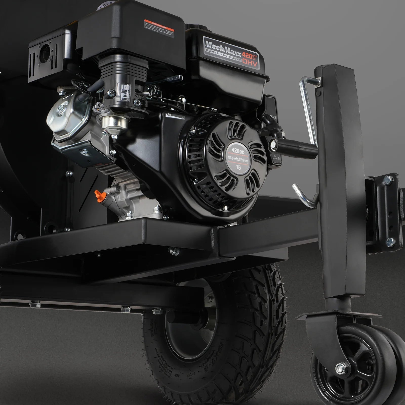 5 inch E-start DUCAR 420cc 15hp Gasoline Engine Powered Disc Wood Chipper with Taillight , P4205