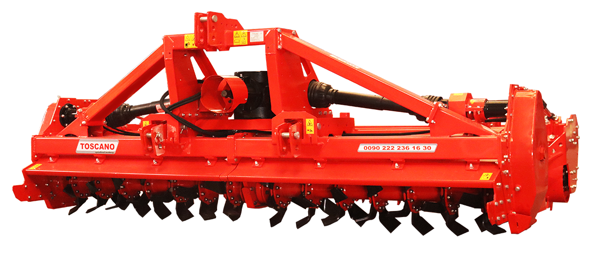 TOSCANO | Stoneburier Rotary Tiller | Model 2200, 2650, 2850, 3100, & 3500 | Work Width 7.05 To 11.22 Feet | HorsePower 80-200 HP | For Tractor