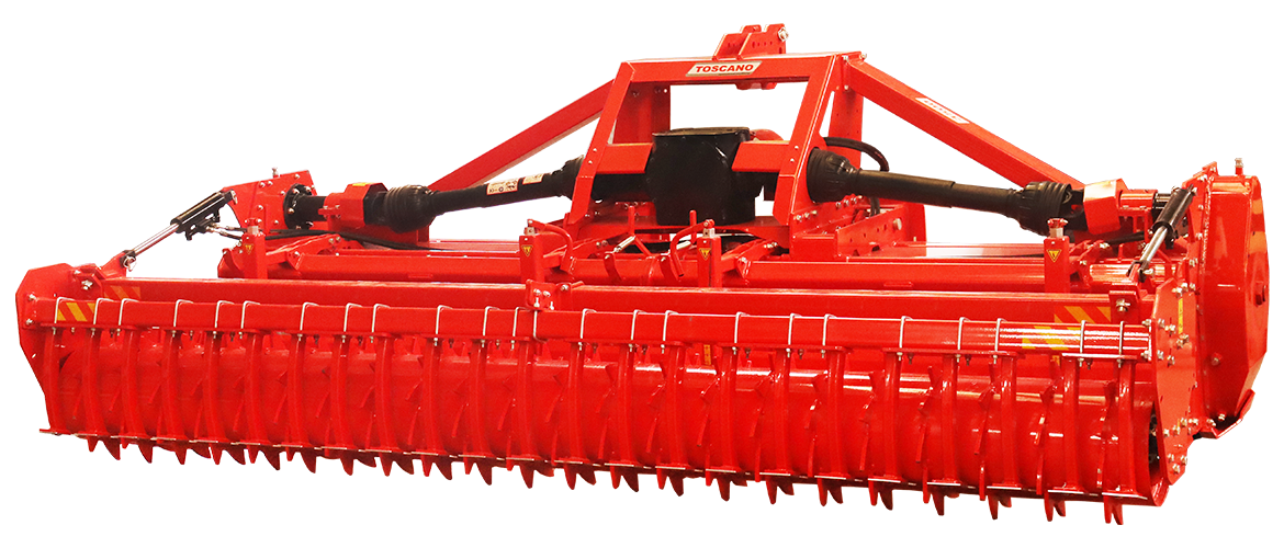 TOSCANO | Stoneburier Rotary Tiller | Model 2200, 2650, 2850, 3100, & 3500 | Work Width 7.05 To 11.22 Feet | HorsePower 80-200 HP | For Tractor